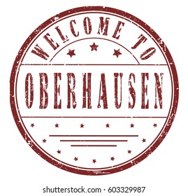 rubber stamp "welcome to Oberhausen", vector illustration