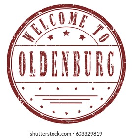 rubber stamp "welcome to Oldenburg", vector illustration