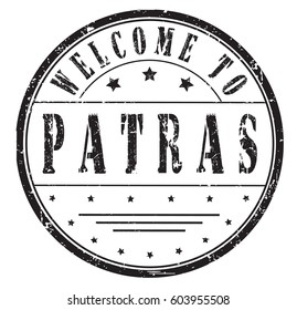 rubber stamp "welcome to Patras", vector illustration