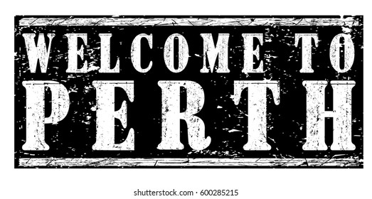 rubber stamp "welcome to Perth", vector illustration