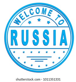 rubber stamp "welcome to Russia", vector illustration