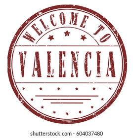 rubber stamp "welcome to Valencia", vector illustration