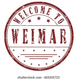 rubber stamp "welcome to Weimar", vector illustration