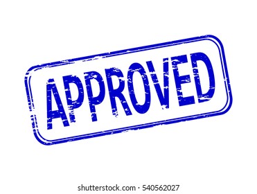 Rubber stamp with the word approved isolated from the background, vector illustration.