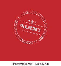 Rubber stamp with word audit inside.Grunge audit emblem, label, badge, logo, seal. grunge stamp.Designed for your web site design, logo, app, UI