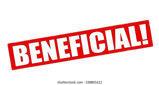 Rubber stamp with word beneficial inside, vector illustration