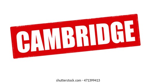 Rubber stamp with word Cambridge inside, vector illustration