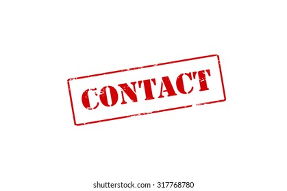Rubber stamp with word contact inside, vector illustration