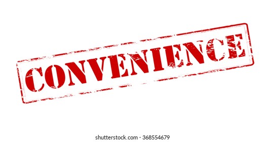Rubber stamp with word convenince inside, vector illustration