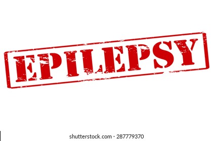 Rubber stamp with word epilepsy inside, vector illustration