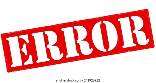 Rubber stamp with word error inside, vector illustration
