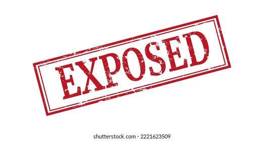 Rubber stamp with word exposed inside, vector illustration
