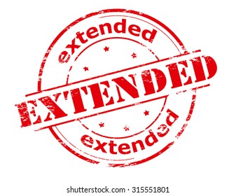 Rubber stamp with word extended inside, vector illustration