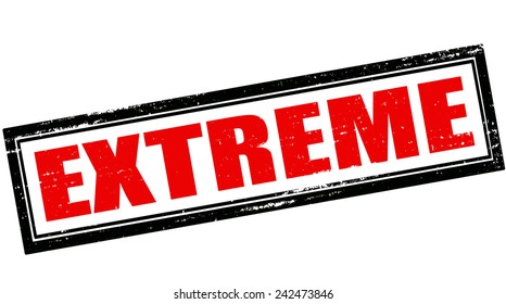 Rubber stamp with word extreme inside, vector illustration