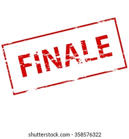 Rubber stamp with word finale inside, vector illustration