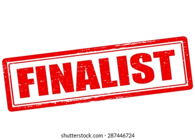 Rubber stamp with word finalist inside, vector illustration