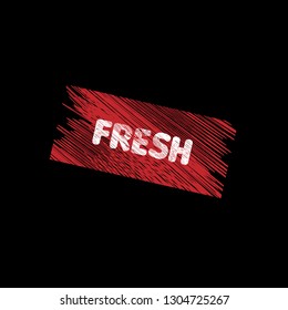 Rubber stamp with word fresh inside.Grunge fresh emblem, label, badge, logo, seal. grunge stamp.Designed for your web site design, logo, app, UI