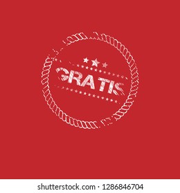 Rubber stamp with word gratis inside.Grunge gratis emblem, label, badge, logo, seal. grunge stamp.Designed for your web site design, logo, app, UI