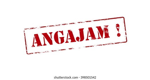 Rubber stamp with word hiring inside, vector illustration