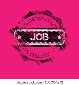 Rubber stamp with word job inside.Grunge job emblem, label, badge, logo, seal. job grunge stamp.Designed for your web site design, logo, app, UI