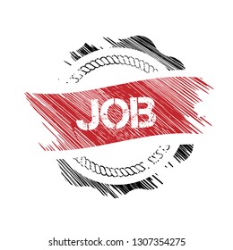 Rubber stamp with word job inside.Grunge job emblem, label, badge, logo, seal. job grunge stamp.Designed for your web site design, logo, app, UI