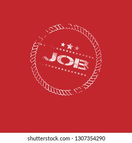 Rubber stamp with word job inside.Grunge job emblem, label, badge, logo, seal. job grunge stamp.Designed for your web site design, logo, app, UI