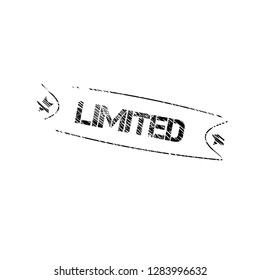 Rubber stamp with word limited inside.Grunge limited label, badge, logo, seal.limited grunge stamp.Designed for your web site design, logo, app, UI