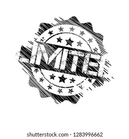 Rubber stamp with word limited inside.Grunge limited label, badge, logo, seal.limited grunge stamp.Designed for your web site design, logo, app, UI