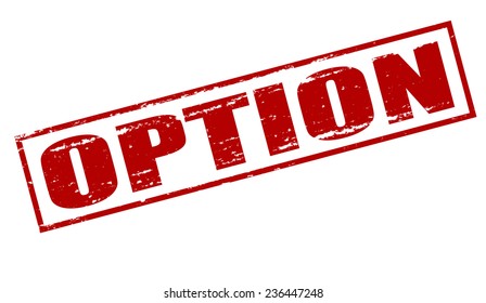 Rubber stamp with word option inside, vector illustration