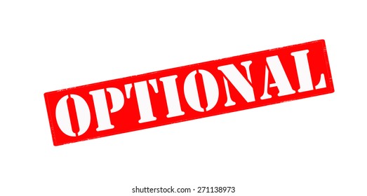 Rubber stamp with word optional inside, vector illustration