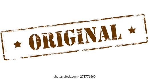 Rubber stamp with word original inside, vector illustration
