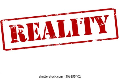 Rubber stamp with word reality inside, vector illustration