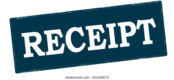 Rubber stamp with word receipt inside, vector illustration