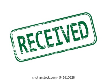 Rubber stamp with the word received isolated from the background, vector illustration.