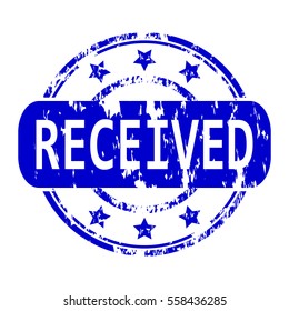 Rubber stamp with the word received isolated from the background, vector illustration.
