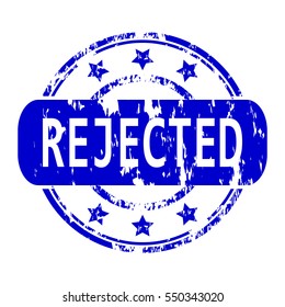 Rubber stamp with the word rejected isolated from the background, vector illustration.