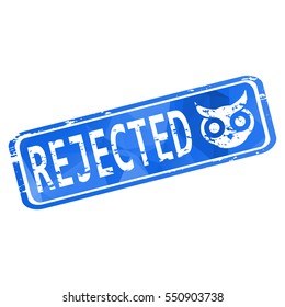 Rubber stamp with the word rejected isolated from the background, vector illustration.