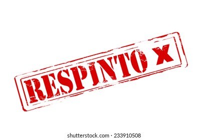Rubber stamp with word rejected in Italian language inside, vector illustration