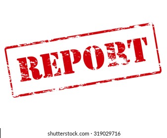Rubber stamp with word report inside, vector illustration
