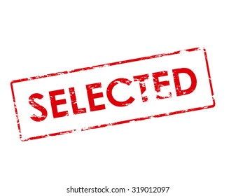 Rubber stamp with word selected inside, vector illustration