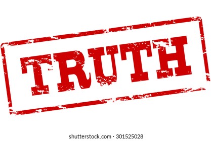 Rubber stamp with word truth inside, vector illustration