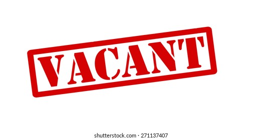 Rubber stamp with word vacant inside, vector illustration