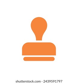 Rubber Stamper Stationery Icon Vector Template