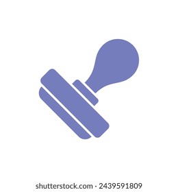 Rubber Stamper Stationery Icon Vector Template