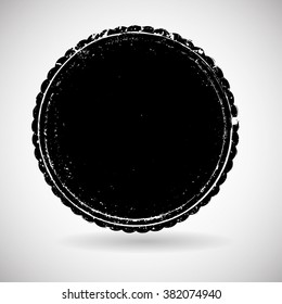 Rubber Stamp.Grunge Circles. Banners, Insignias , Logos, Icons,Frame Shape. Circular Brush Stroke vector