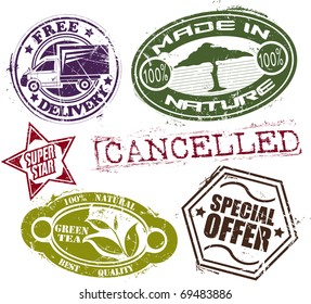Rubber stamps a set