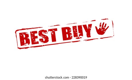 Rubber stamps with text best buy inside, vector illustration