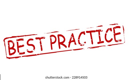 Rubber stamps with text best practice inside, vector illustration