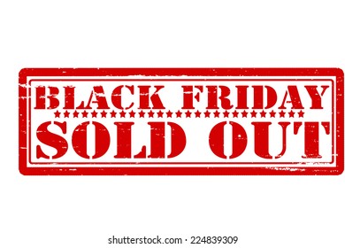Rubber stamps with text Black Friday sold out inside, vector illustration