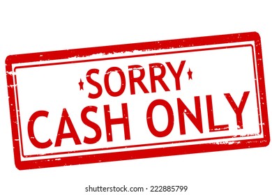 Rubber stamps with text cash only inside, vector illustration